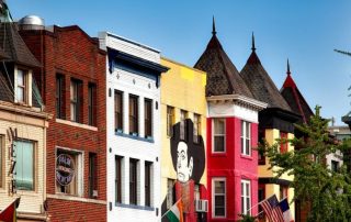 Pilsen Chicago neighborhood street view featuring colorful murals